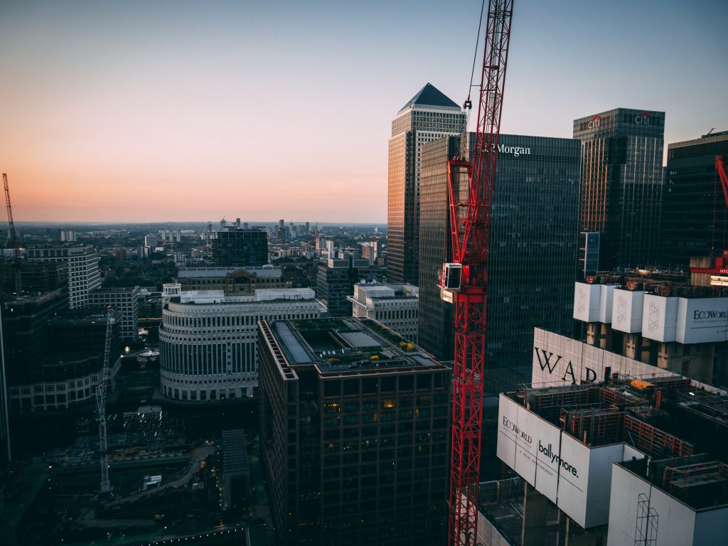 Canary Wharf at dusk