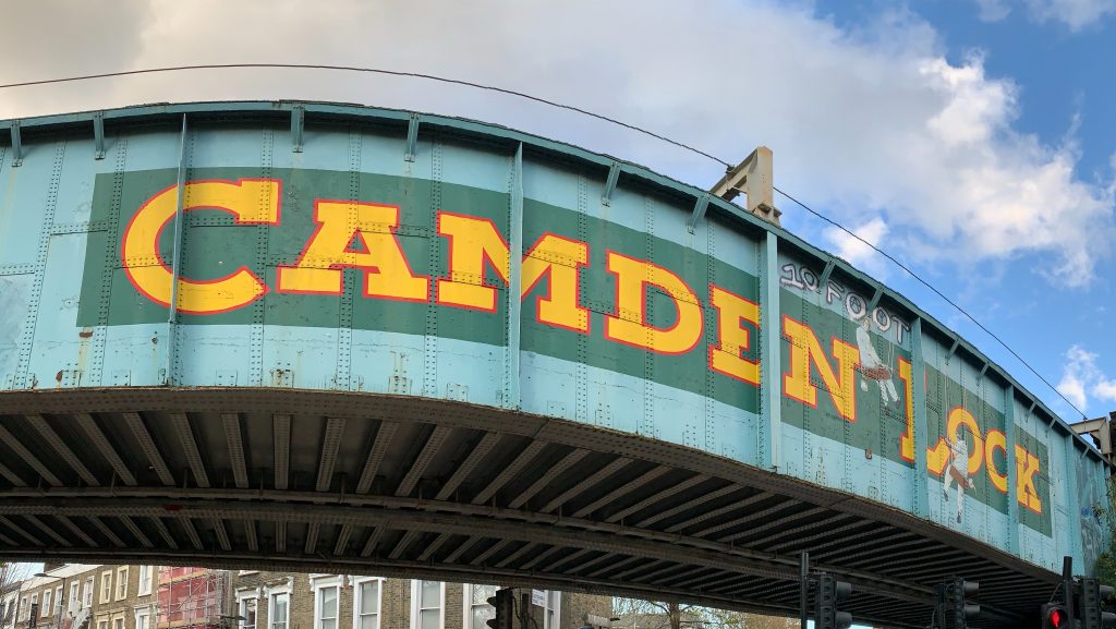 Camden sign on bridge