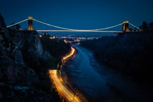 Clifton Suspension Bridge Bristol at night