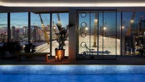 The view from The Club at the Upper Riverside development at Greenwich Peninsula