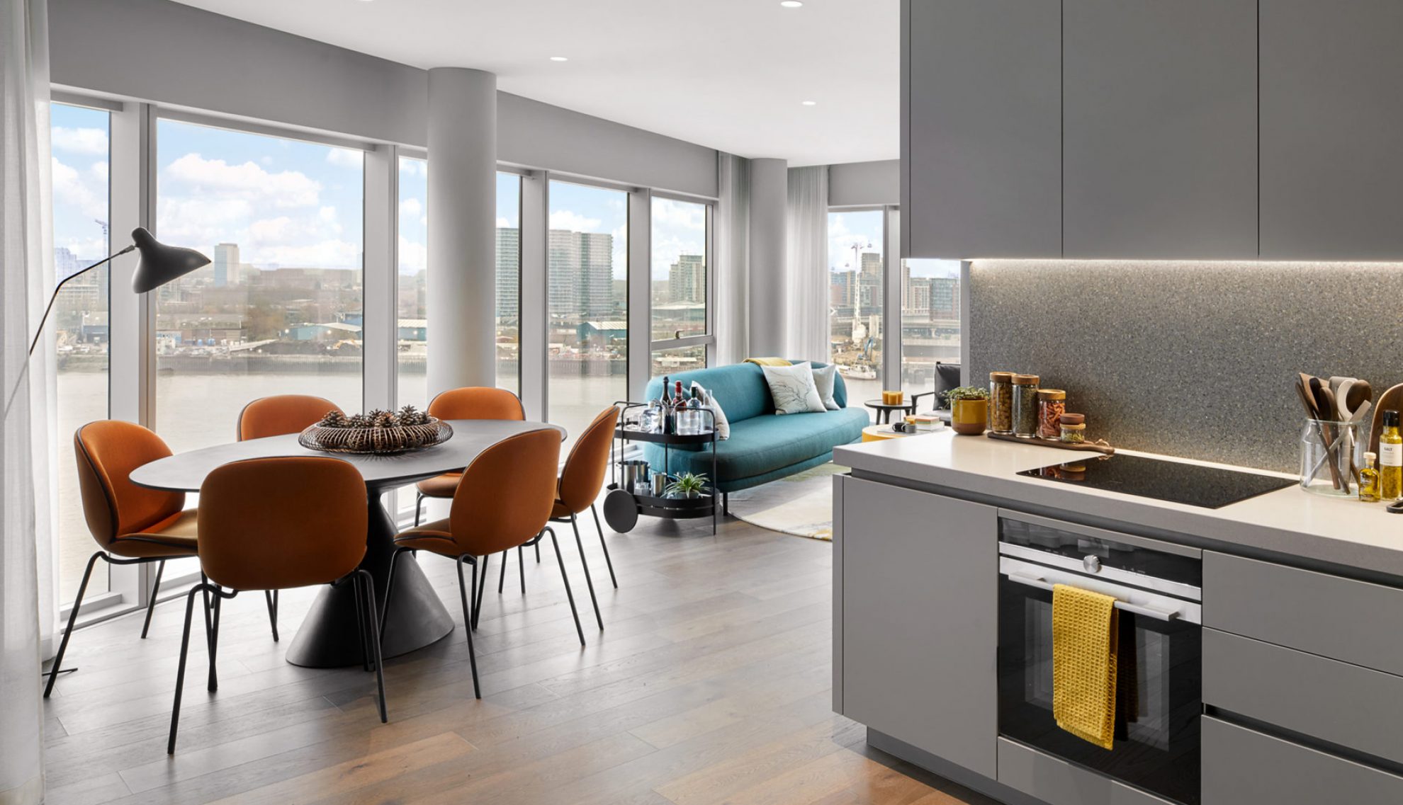 An apartment at no.5 Upper Riverside by Greenwich Peninsula