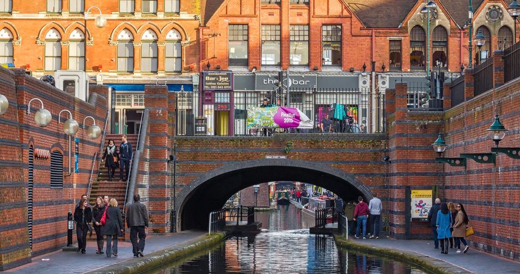 A canal in Birmingham, West Midlands