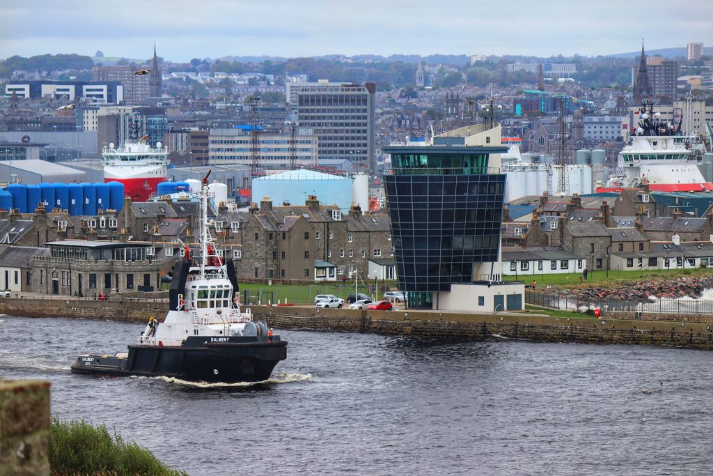 A boat in Aberdeen harbour