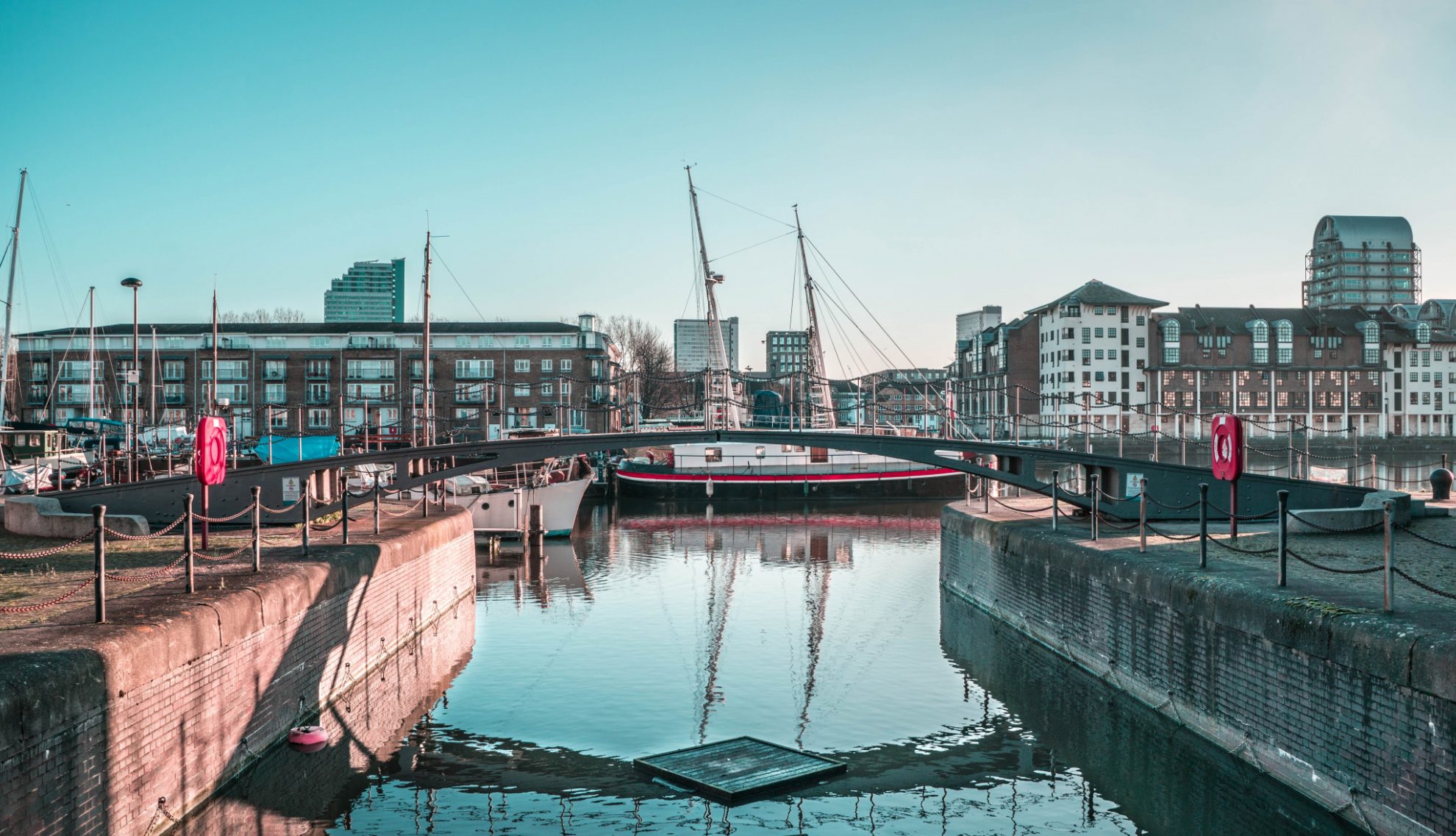 Greenland Dock in Rotherhithe, South East London