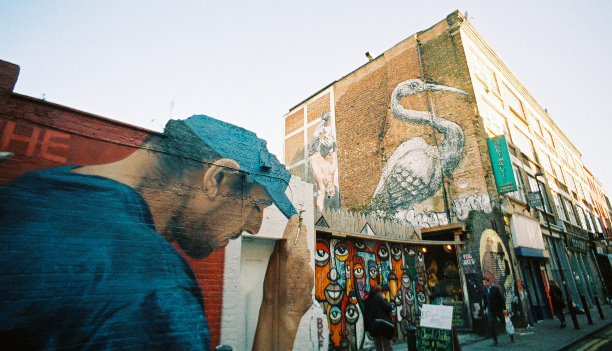 Brick lane street art in the E1 London postcode