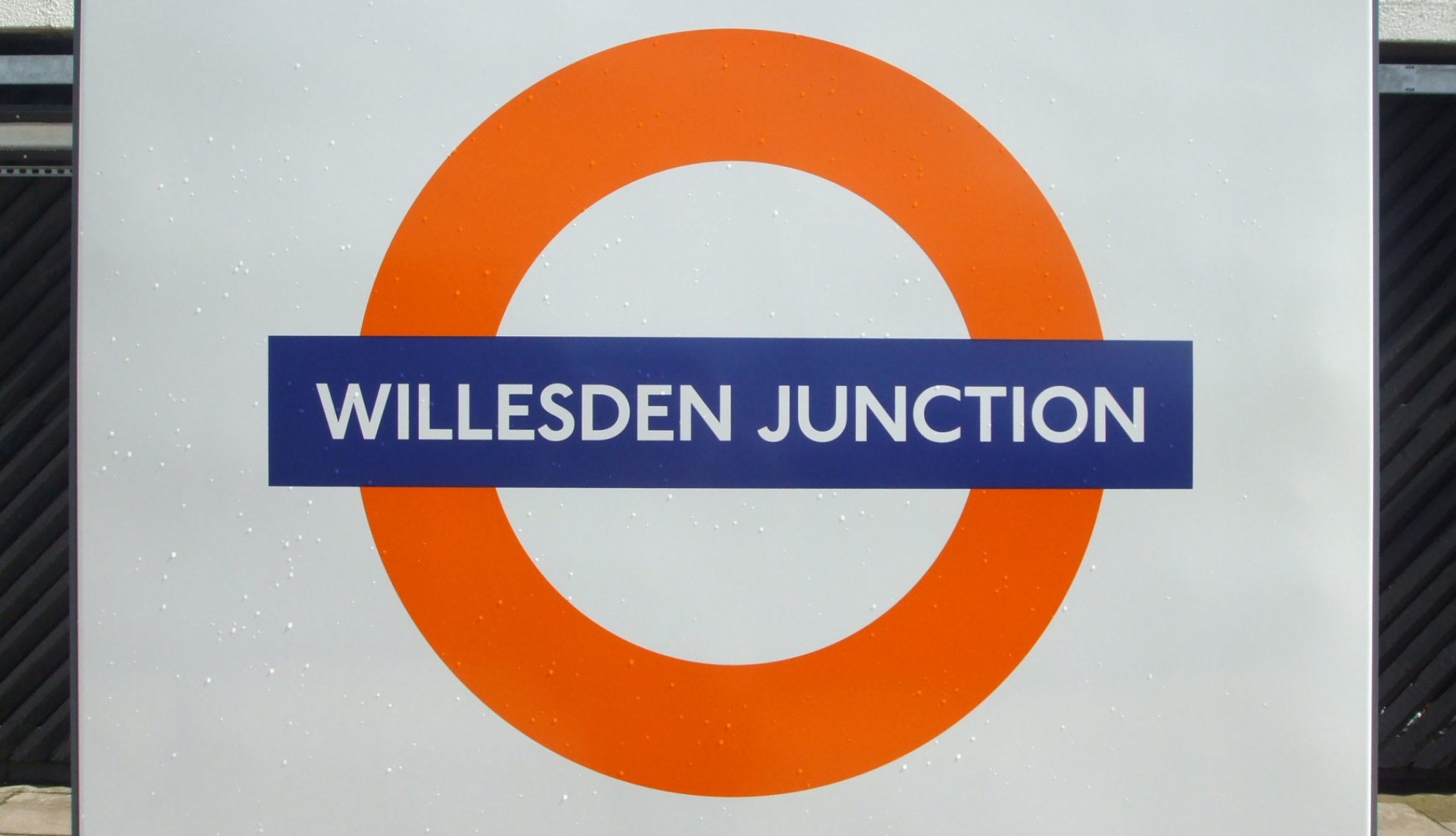 Willesden Junction station sign in the NW10 London postcode