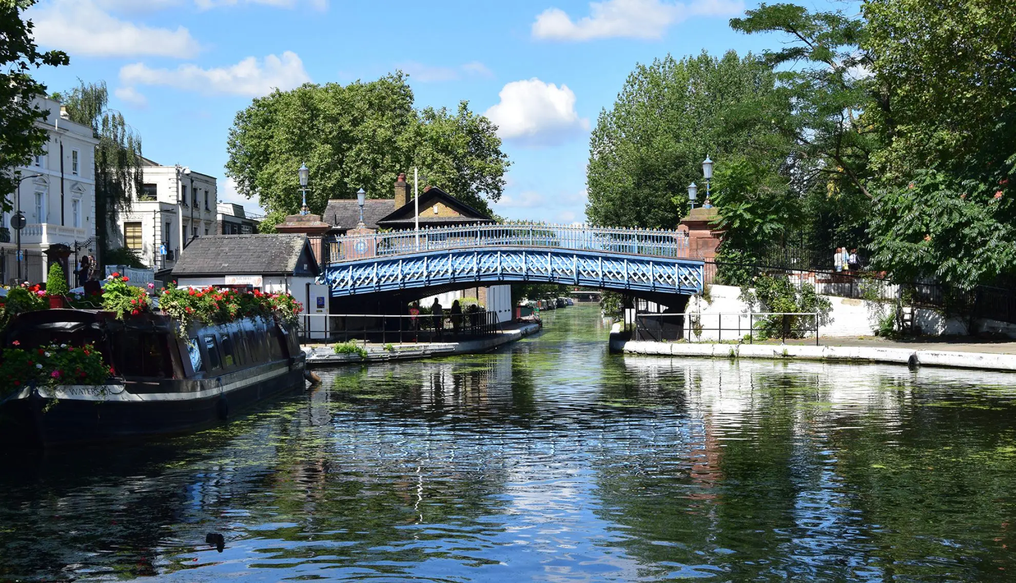Bridge over the canal in Little Venice in the London W9 postcode