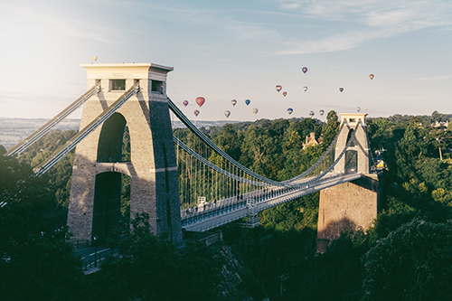 Clifton Suspension bridge in Bristol, South West England