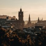 View over Edinburgh, capital city of Scotland