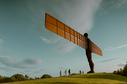 The Angel of the North sculpture in the North East of England