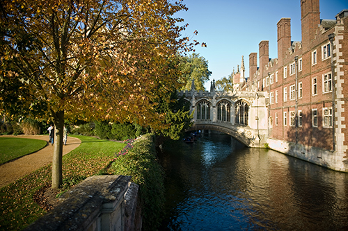 St John's College in Cambridge in the East of England