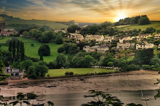 Village of Dittisham, Devon