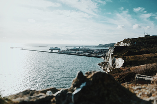 The port town of Dover, South East England