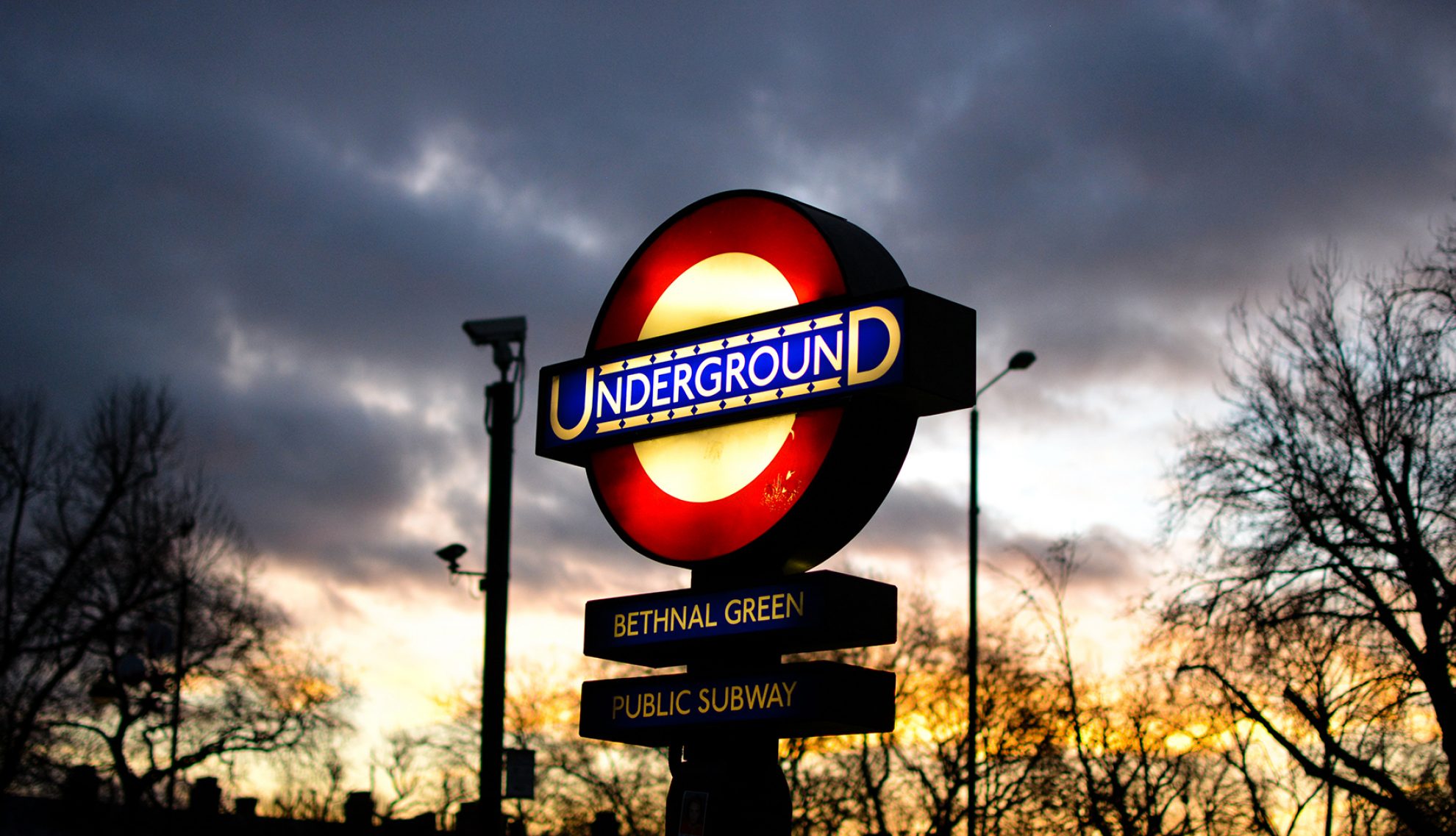 bethnal Green Underground sign in the E2 London postcode