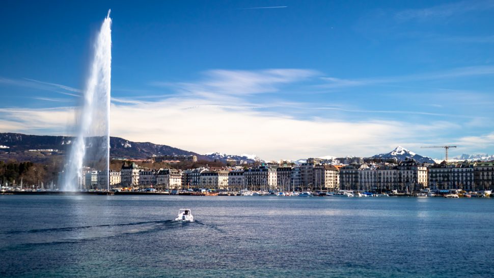 Boat on Lake Geneva