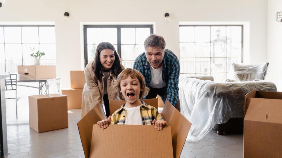 What is an Assured Tenancy? Family moving into assured tenancy property.