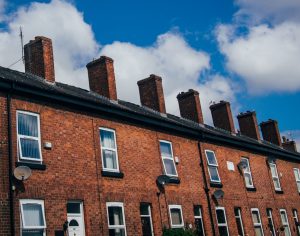 A row of terraced homes in Manchester.