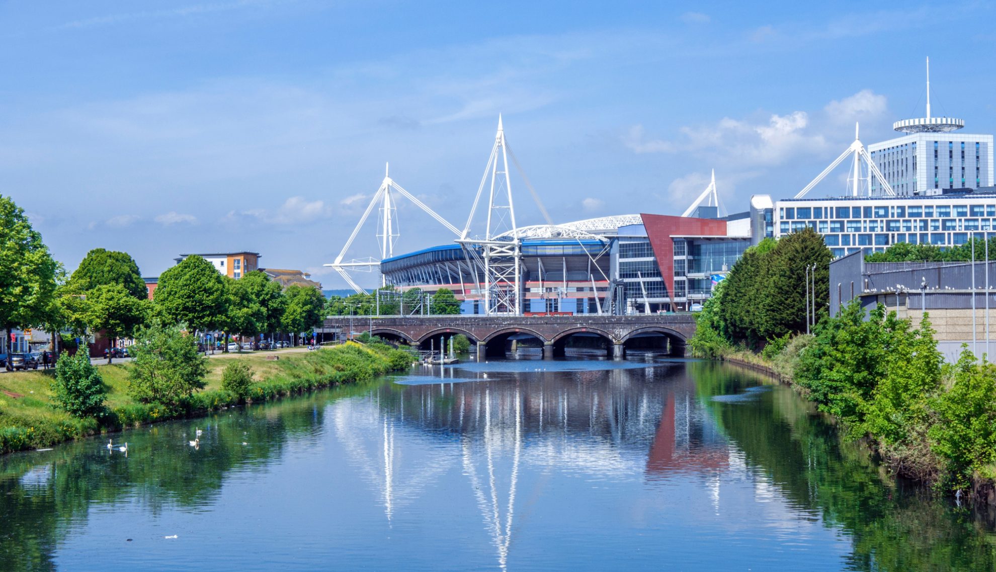 The River Taff in Cardiff, Wales