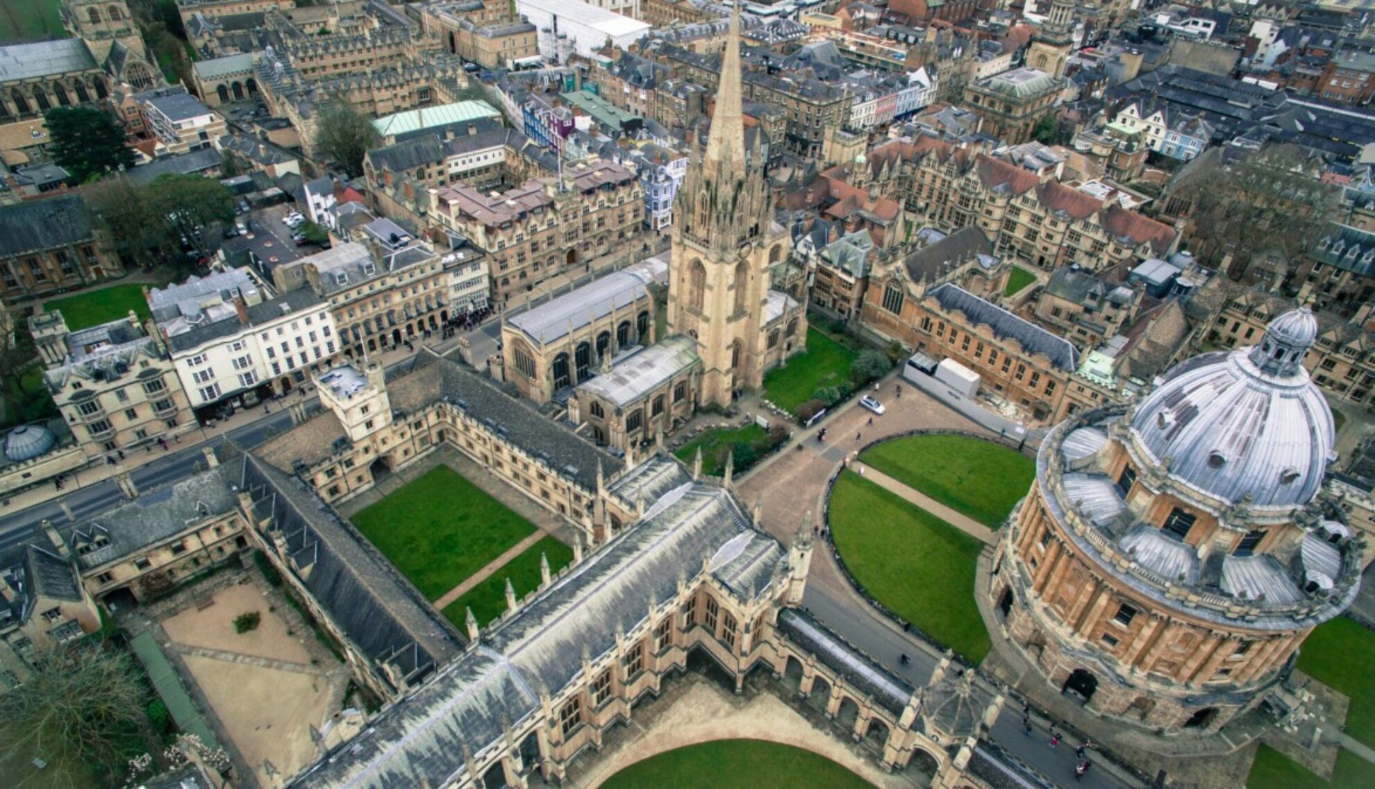 Oxford University aerial shot