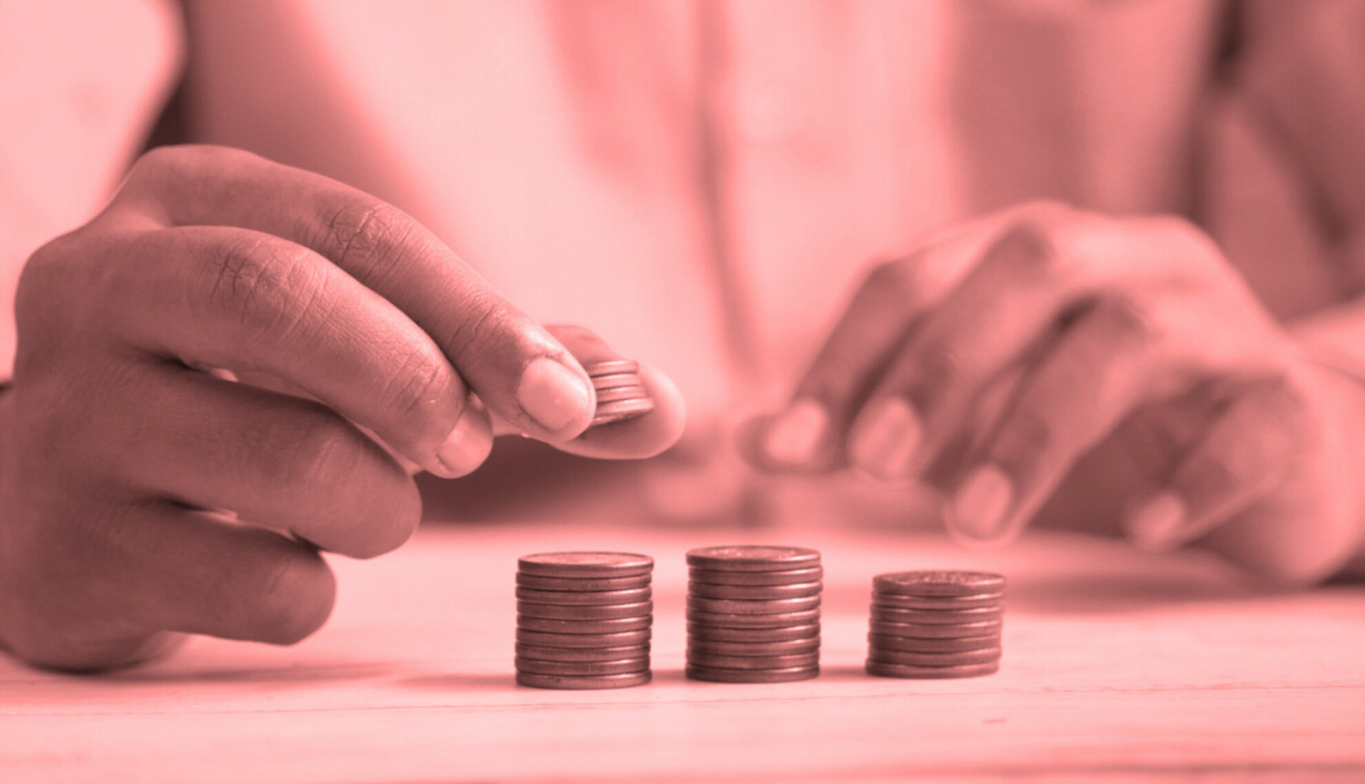 Pair of hands counting money