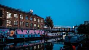 Canal boats in Hackney